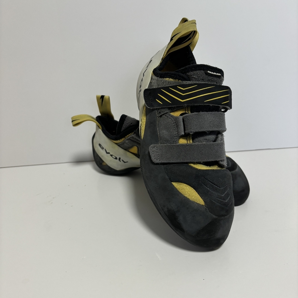 Evolv Shaman Climbing Shoes, Gold/Grey/White, Size 8M/9W